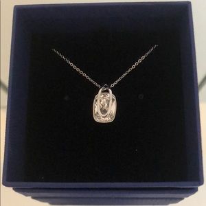 16” Swarovski silver necklace